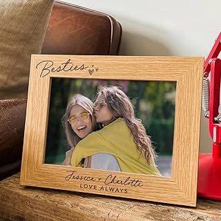 Personalised Best Friend Friendship Gift, Engraved Wooden Photo Frame, Best Friend Birthday Christmas Gifts, Friendship Presents, 5x7 4x6 Frame, Gift For Her, BFF Besties Thank You Appreciation Gift