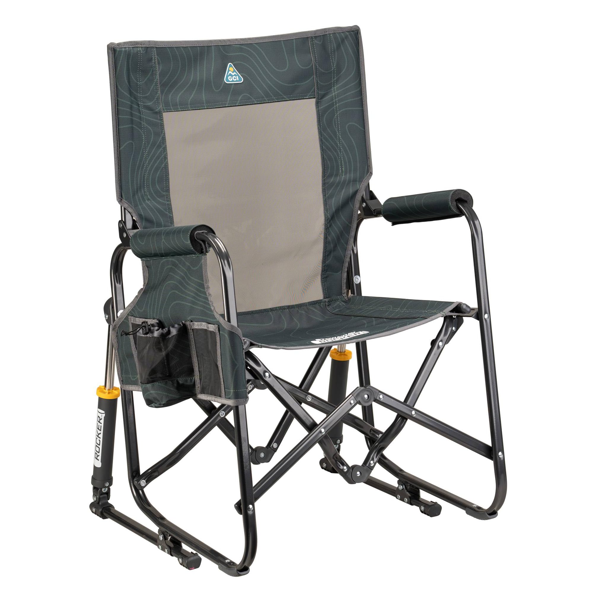 Gci Outdoor Stowaway Rocker Varsity Gray/white Outdoor GCI