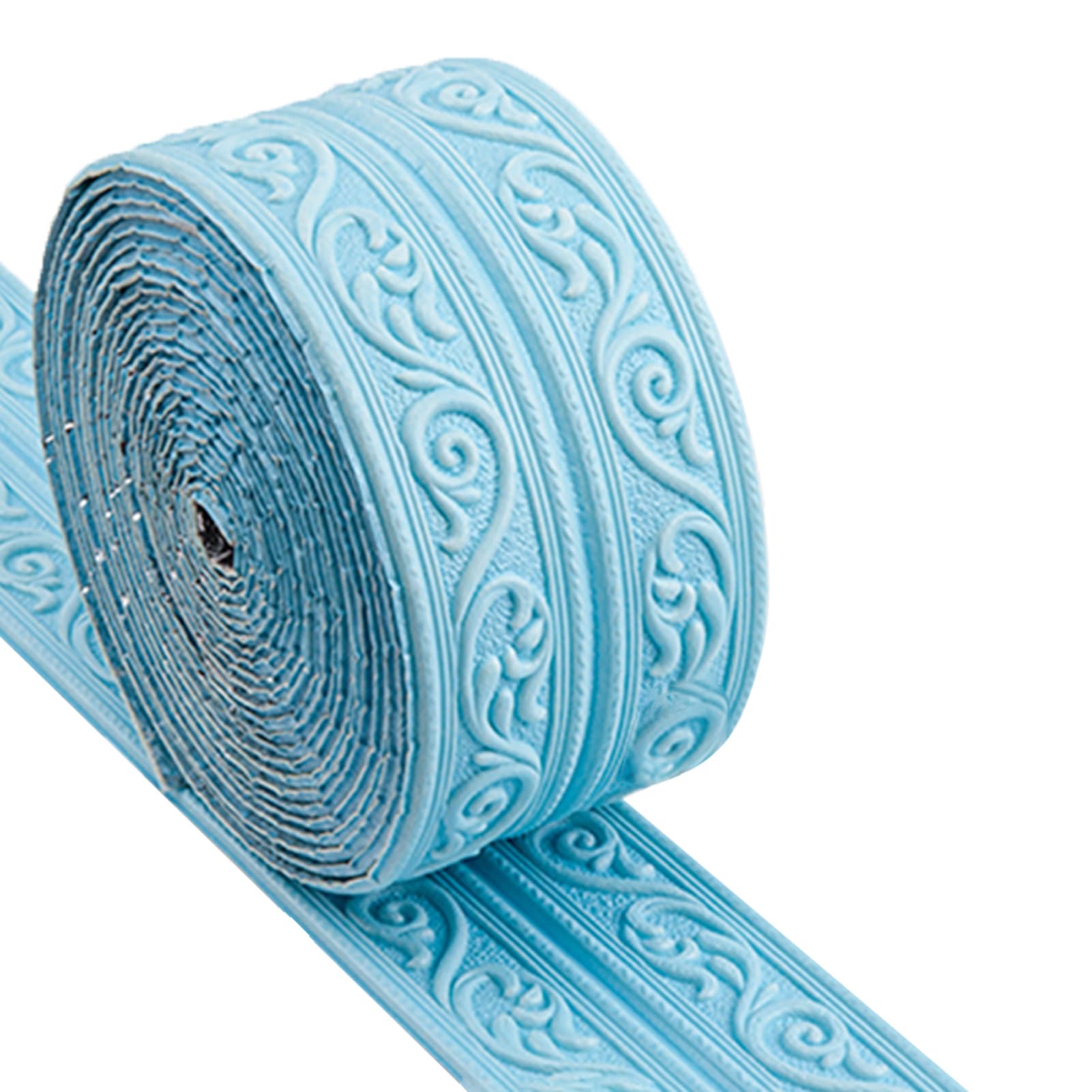 Dxcaicc Battiscopa da Parete Strisce di Schiuma Blu per Finiture Diverse Larghezze Lunghezza 9,2 M Tipo di Rotolo Continuo Bordure Moderne per La Casa Battiscopa, Larghezza,12cm