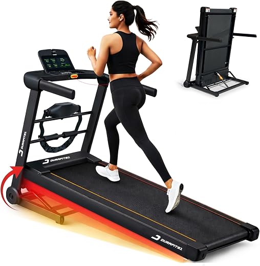 Durafit91™ Surge Multifunction 5 HP Peak BLDC Motorized Treadmill | 25 Level Auto Incline | Max User Weight 140 Kg| Home C...