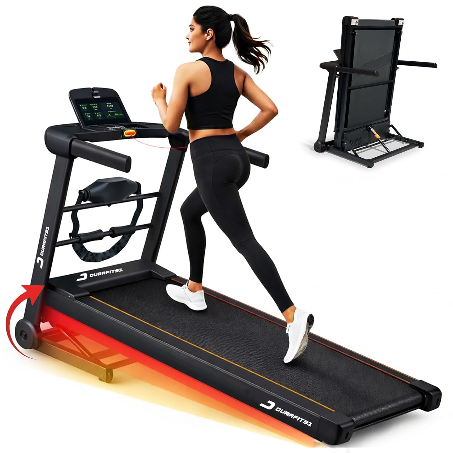 Durafit Surge 5HP BLDC Treadmill with Auto Incline