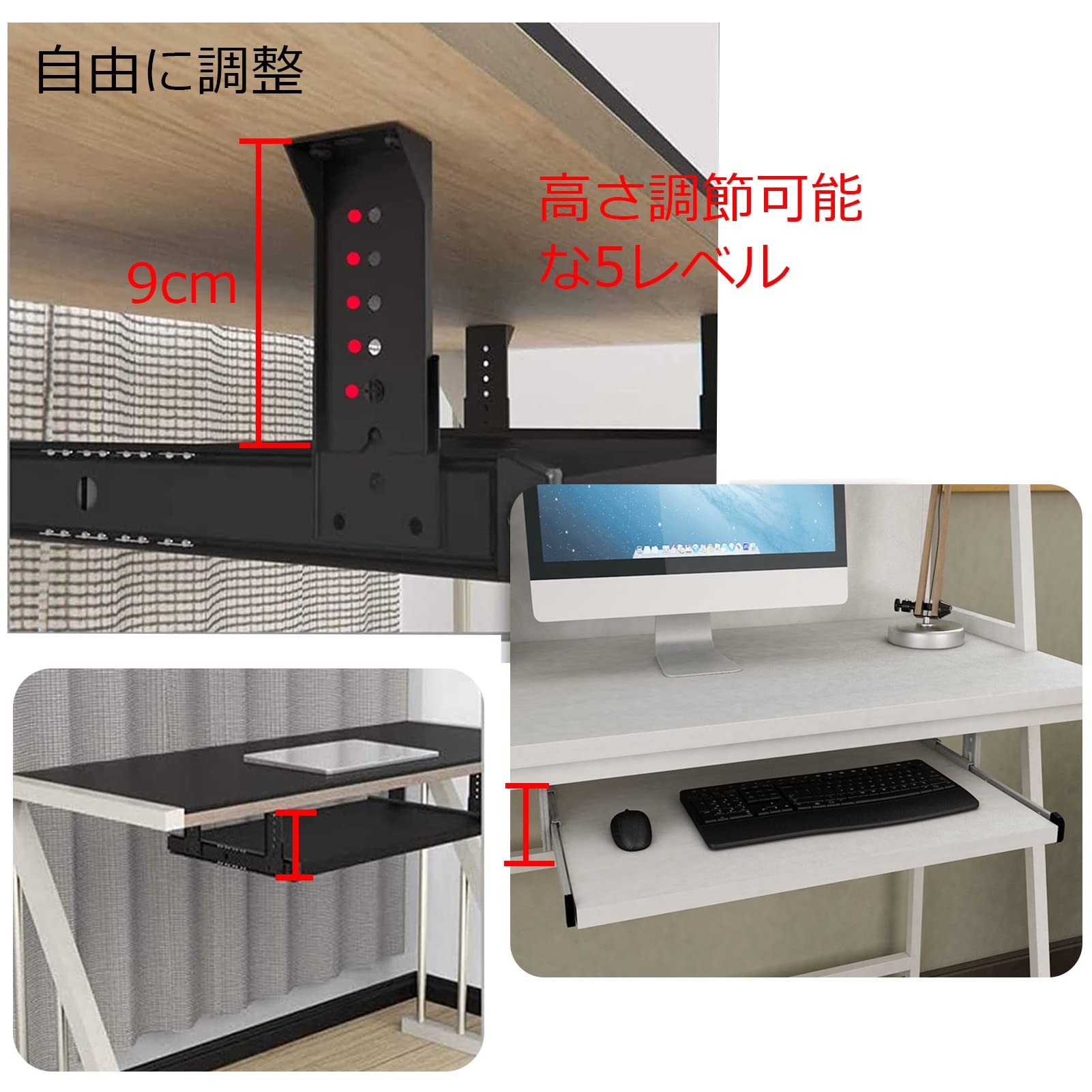 Amazon.co.jp: パソコンデスクオフィスデスク Pcデスク 事務 机後付け