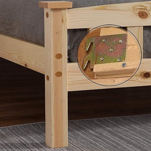 Miniatura 5 de Juego de 2 piezas de 3.4 x 4.3 pulgadas con tornillos de montaje, adaptador de cama resistente, kit de conversión para soportes de marco de cama,