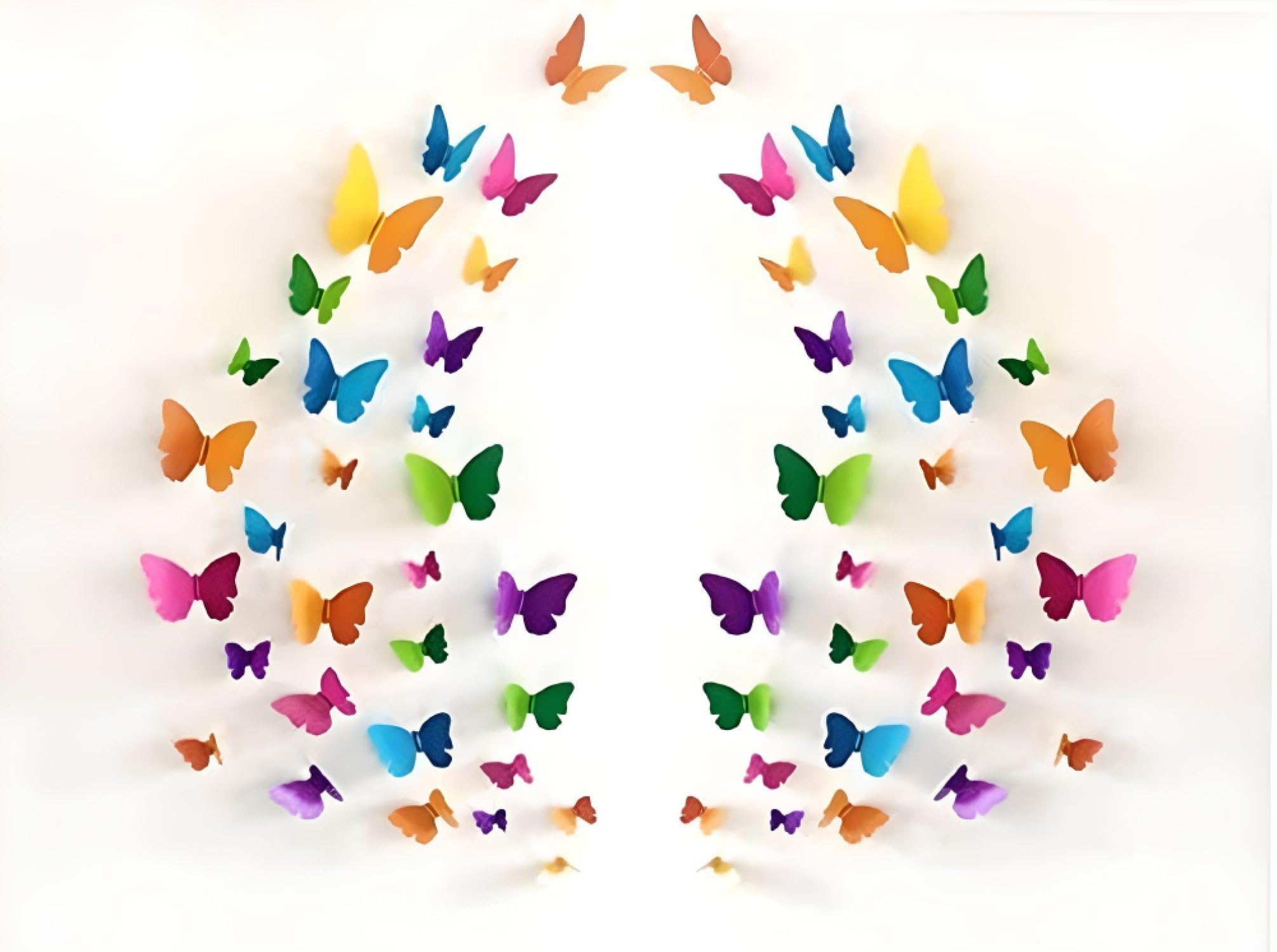 JAAMSO ROYALS 3D Colorful Crystal Butterfly Stickers for Wall, Butterfly Decoration Items, Butterfly Stickers, Butterfly Wall Decor, Butterflies, Butterflies for Wall Decoration (29.5 X21 CM, Q4)