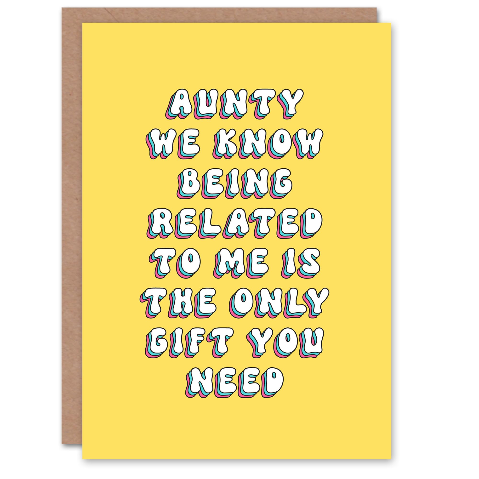 Artery8 Greeting Card Aunty Related Only Gift You Need Funny Cheeky For Her Woman Aunt Birthday Card