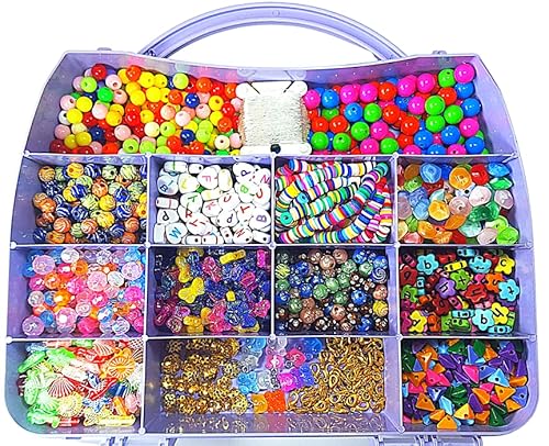 Kit Miçangas Infantil Pulseiras Biju 3mil pcs Iniciante Kit Caixa Pulseira Bijuterias Biju (KIT MALE