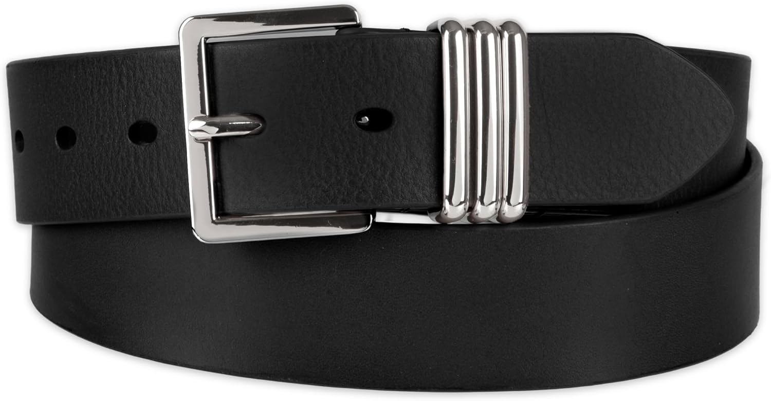 Tommy Hilfiger Women's Casual Genuine Leather Triple Metal Loop Belt for Jeans, Trousers and Dresses