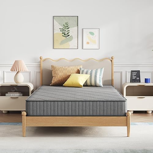 Novilla Twin Mattress for Kids,6 Inch Hybrid Twin Size Mattress with Bonnell Coil & Gel Memory Foam Layer for Pressure Relief & Breathable Construction Mattresses in a Box CertiPUR-US Certified