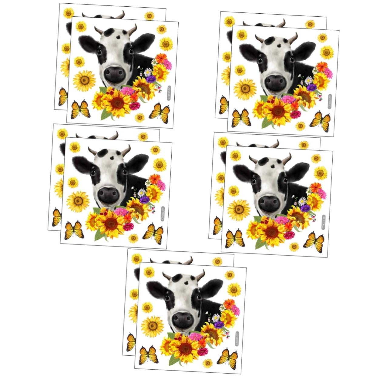 Stickers muraux fleurs et vaches amovibles pour personnaliser un mur sans peinture