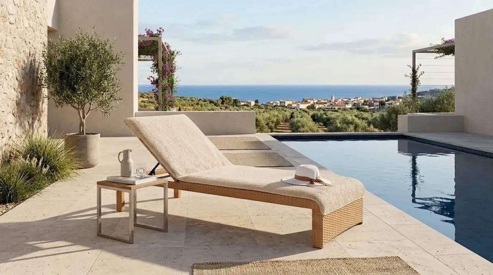 KOBEHOME%100 PAMUK ŞEZLONG HAVLUSU BEJ 75X200 CM