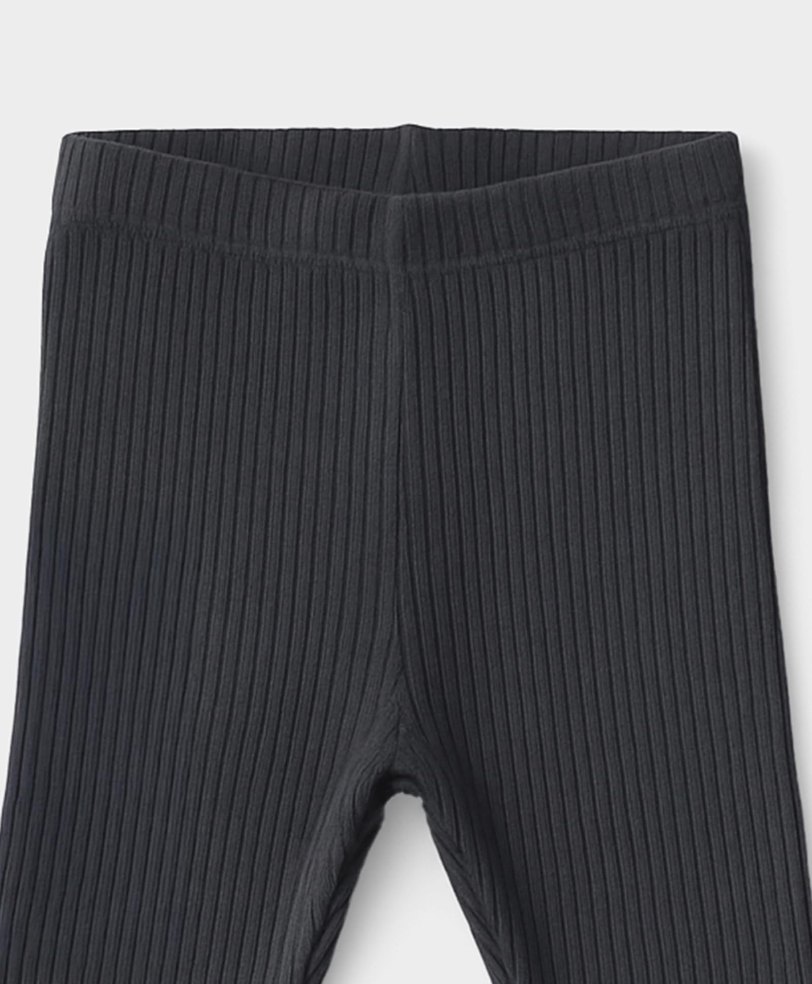 Mi Arcus Leggings in cotone tinta unita a maglia color malva per neonate e bambini