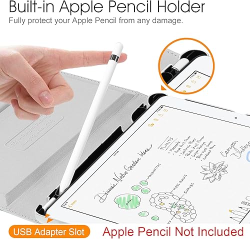 Vista 138 de Fintie - Funda giratoria para iPad de 9ª generación / 8ª generación / 7ª generación, de 10.2 pulgadas, funda giratoria en 360 grados, funda Azul