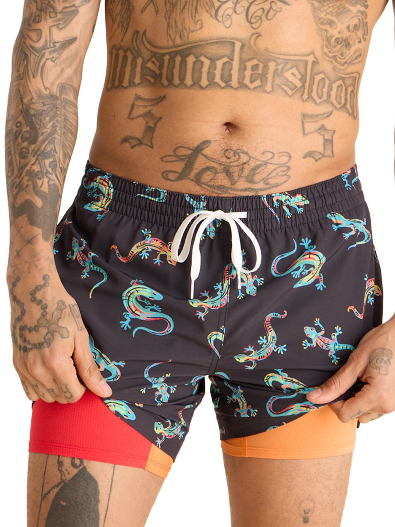 Chubbies Lined Mens Swim Trunks 5.5 Inch – Swim Shorts and Mens Shorts with Elastic Waist, Boxer Brief Liner, UPF 50+