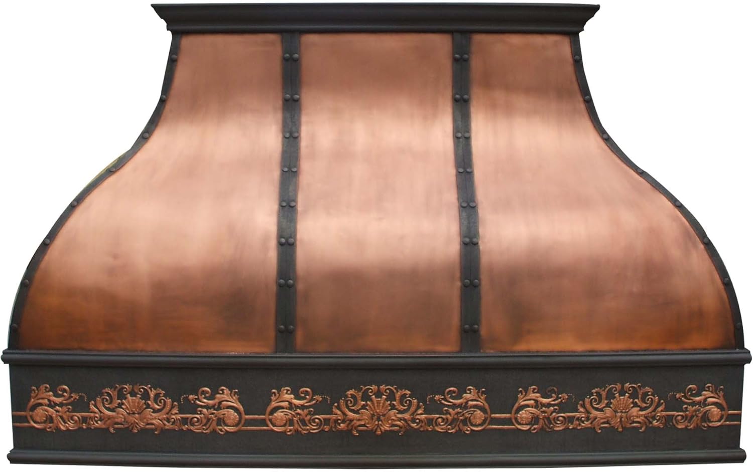 SINDA 36″Wx27″H Wall Mount, Copper Range Hood with Profession Stainless Steel Vent with Liner & Internal Motor, Smooth-Natural Copper, H2SAOPEW3627