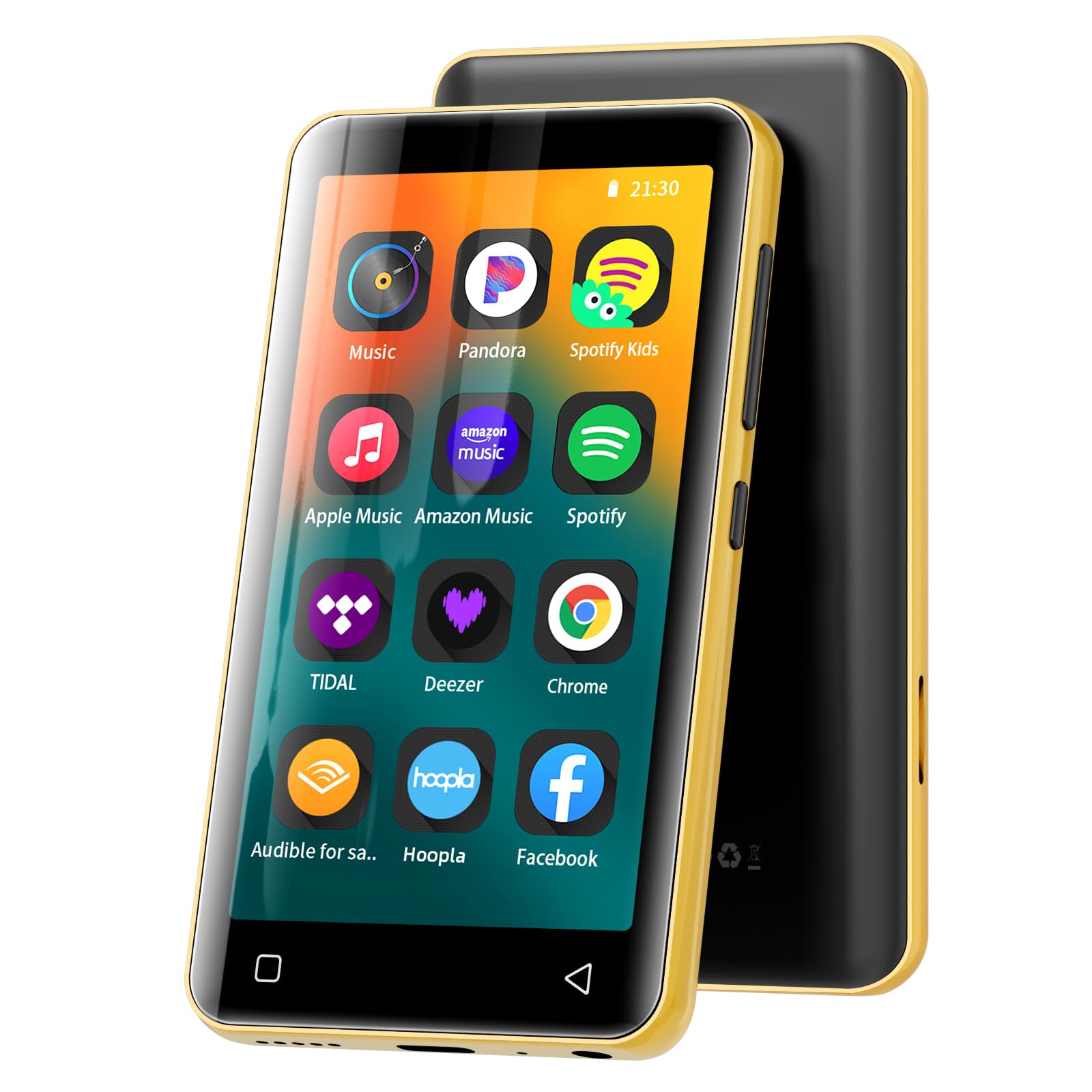 innioasis 80GB MP3 Player with Bluetooth and WiFi, MP3 Player for Kids with Spotify, Spotify Kids, Pandora, Audible, 4.0" Touch Screen Music Player with Parental Controls, Up to 1TB Gold