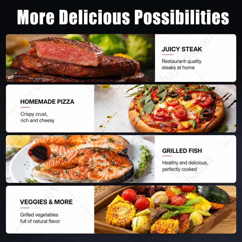 1700w Parrilla para Bistec con Cocción Interior Sin Humo 01 | Asador Eléctrico,800℃ Máximo,Bandeja Y Parrilla,Acero Inoxidable,Para Cocina,Restaurante,Cafetería,Bar