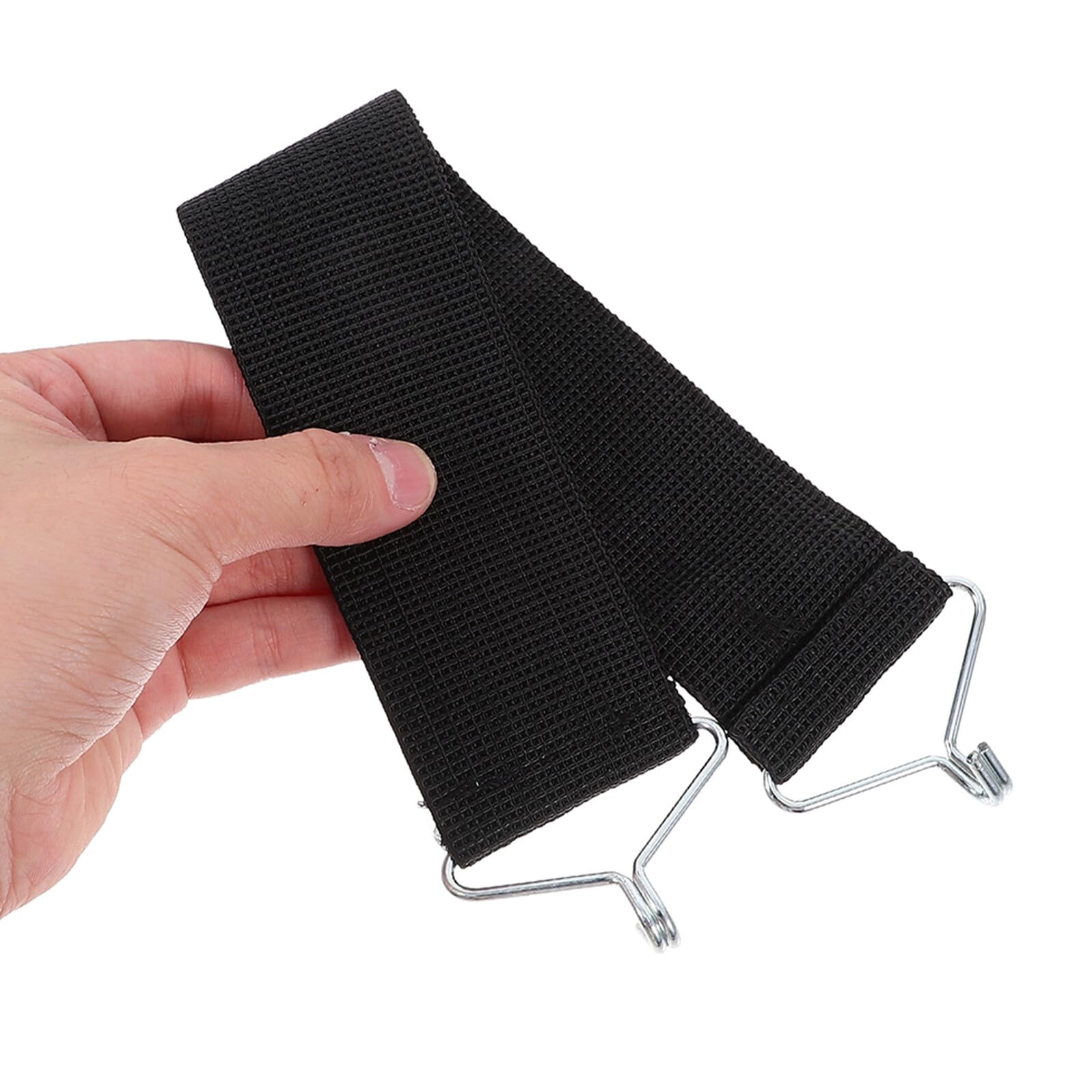 Toyvian Lot de 8 Sangles Renforcées en Nylon Noir pour Chaise Longue Pliable, Résistantes aux Fissures et Faciles à Ranger, pour Fauteuils D'extérieur et Voyages