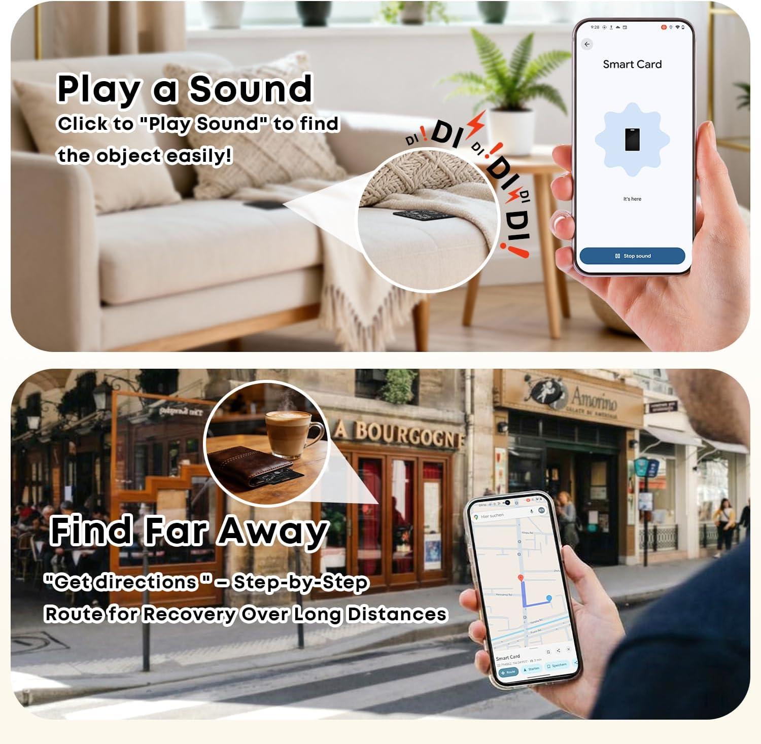 Wallet Tracker Card Android, IP68 Waterproof Rechargeable Smart Tracking Card for Wallet Compatible with Google Find Hub (Android Only) Bluetooth Item Locator for Luggage Tags, Passports, Purse - Image 7