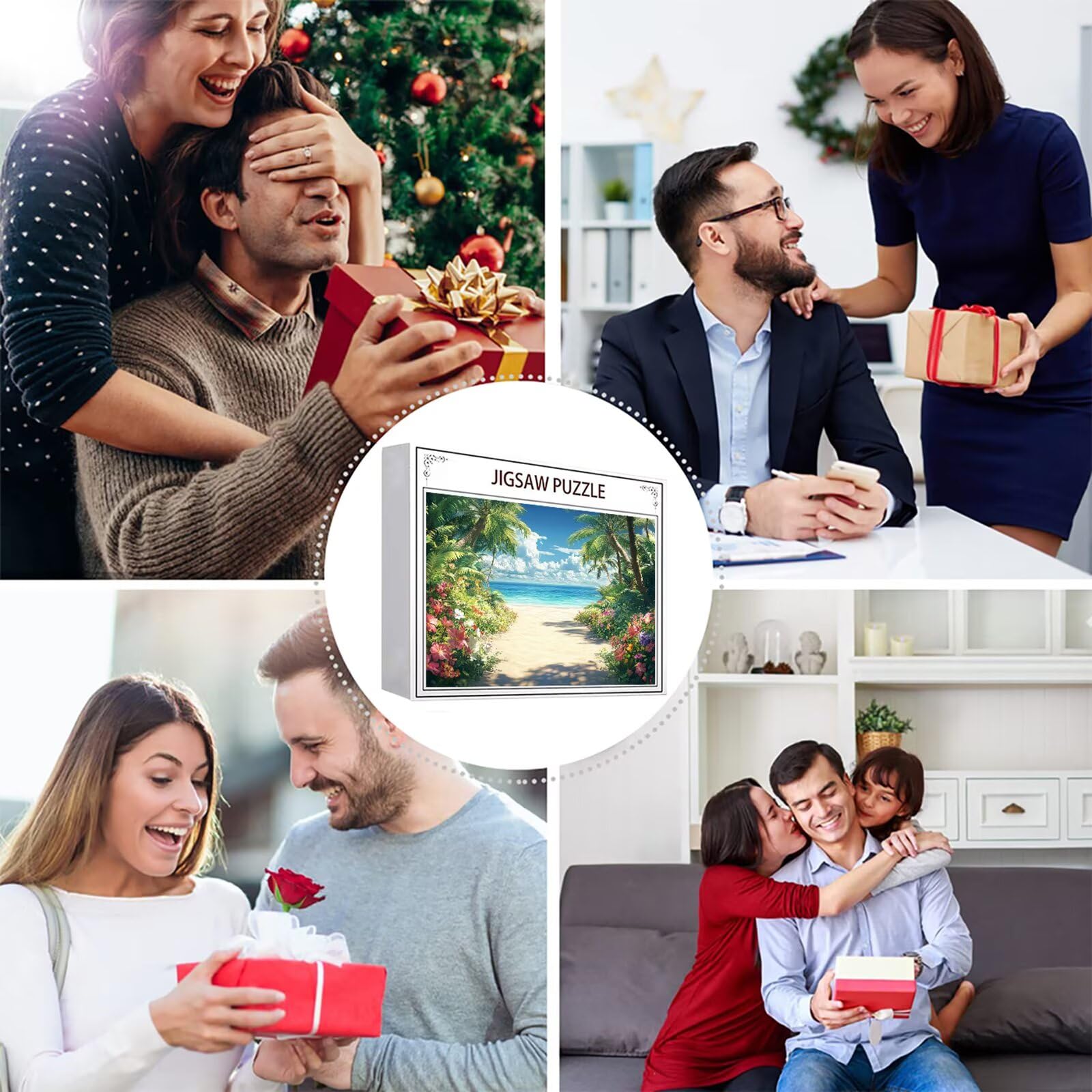 Puzzle 4000 Sztuk Plaża Puzzle dla dorosłych Krajobraz 141x87cm Unikalne Rzemiosło Klasyczna Drewniana układanka 3D do rodzinnych gier aktywnych, układanka zrób to sam do dekoracji ścian domu