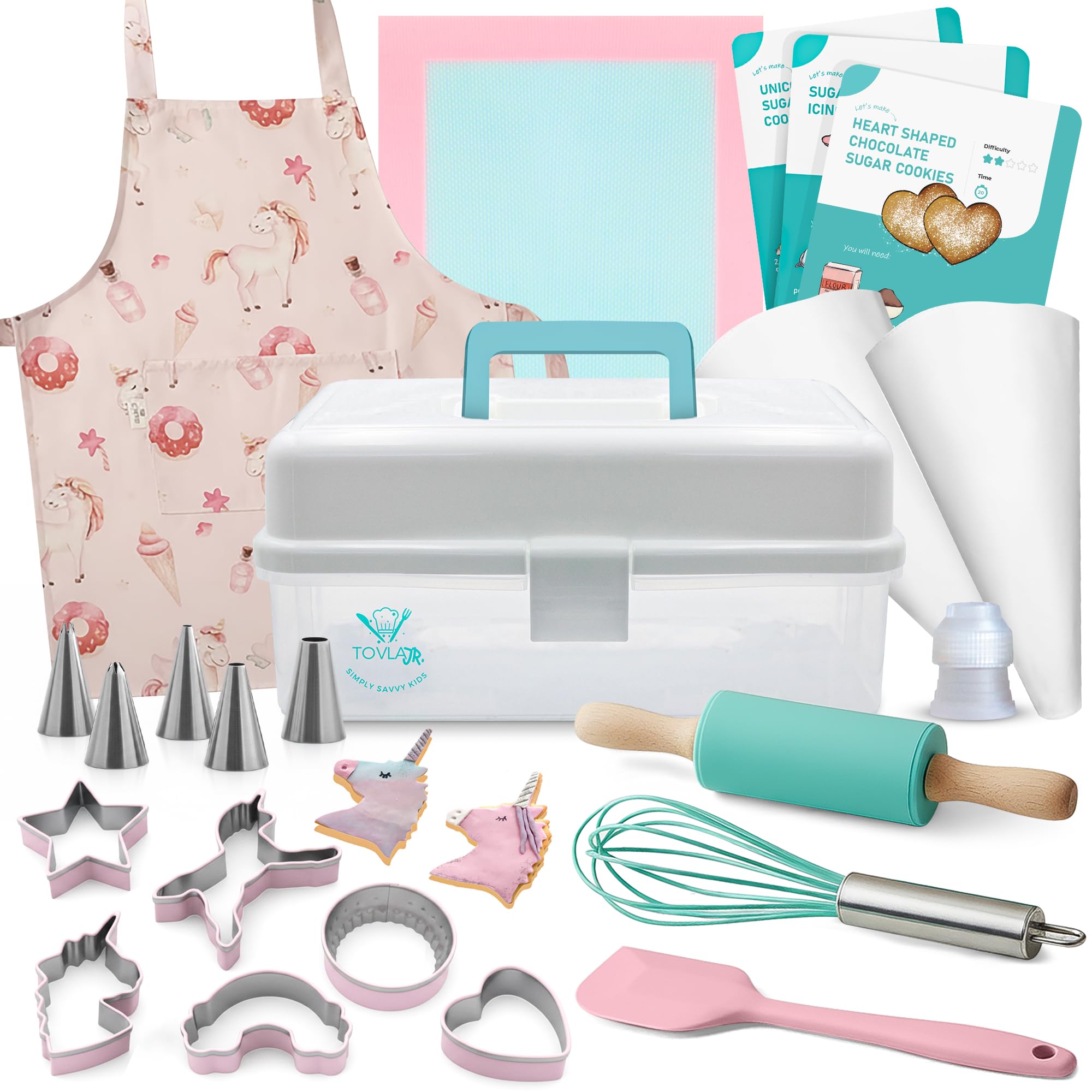 Tovla Jr. Kids Baking Gift Set with Storage Case - Unicorn