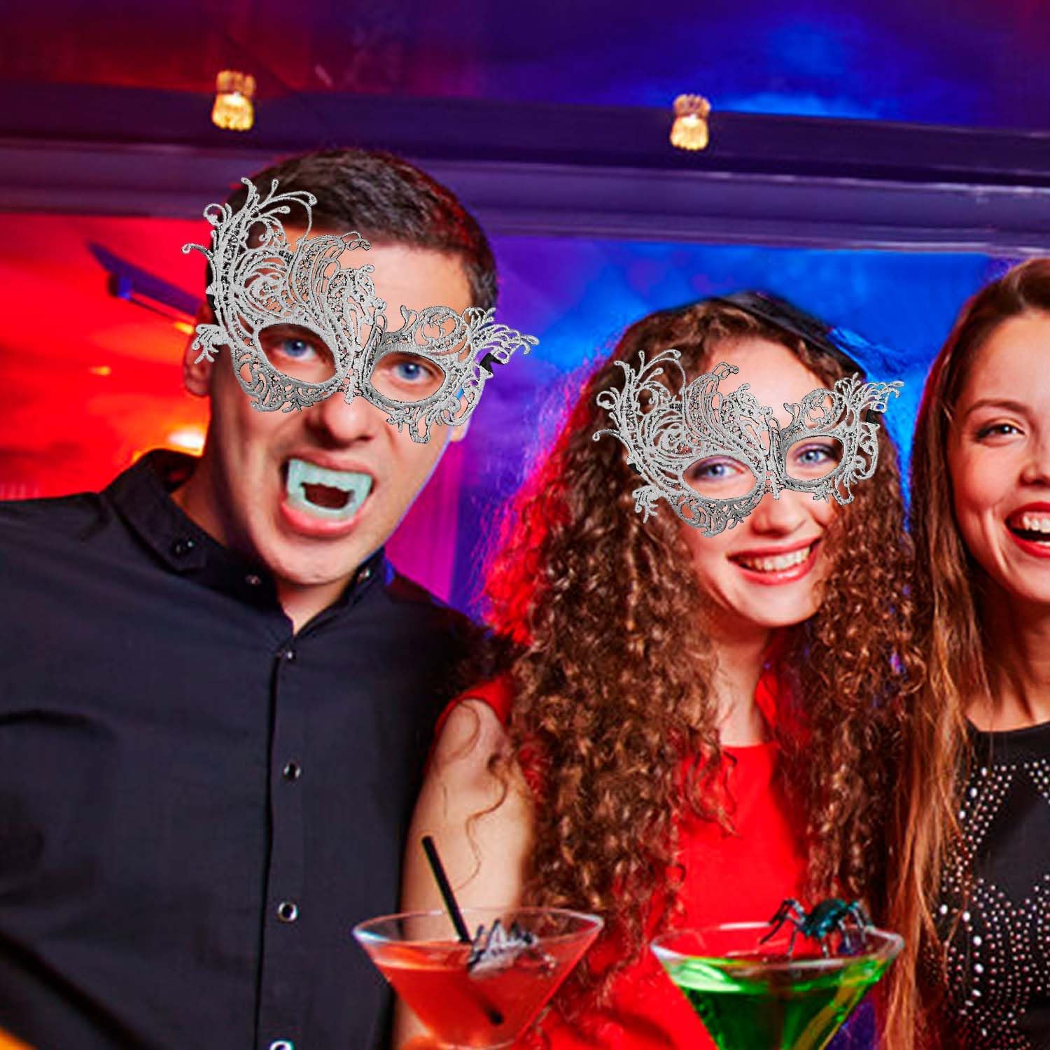 Venetian Lace Masquerade Mask for Women, Elegant Eye Mask for Carnival, Ball, Wedding, Mardi Gras Costume Party - Image 4