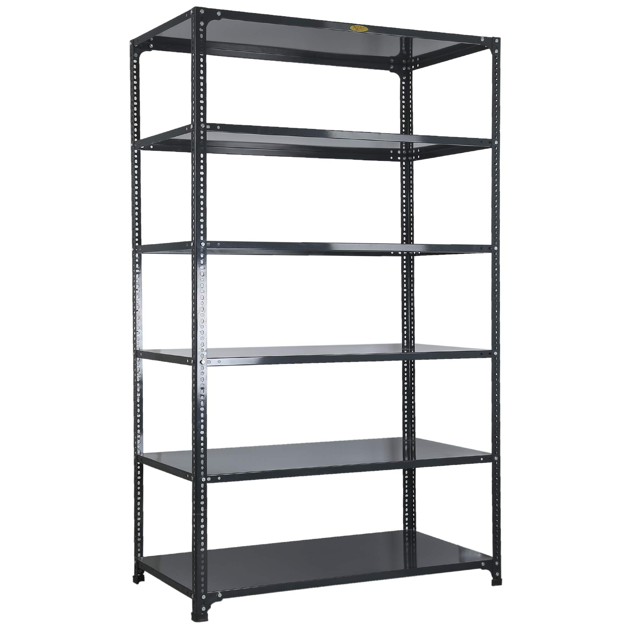 Mil-Nil Prime CRC Sheet 72X36X24 Inch Multipurpose Storage, Adjustable Shelf, Slotted Angle Rack with 6 Shelves 22 Gauge_Grey 16 Gauge Angles-image-29