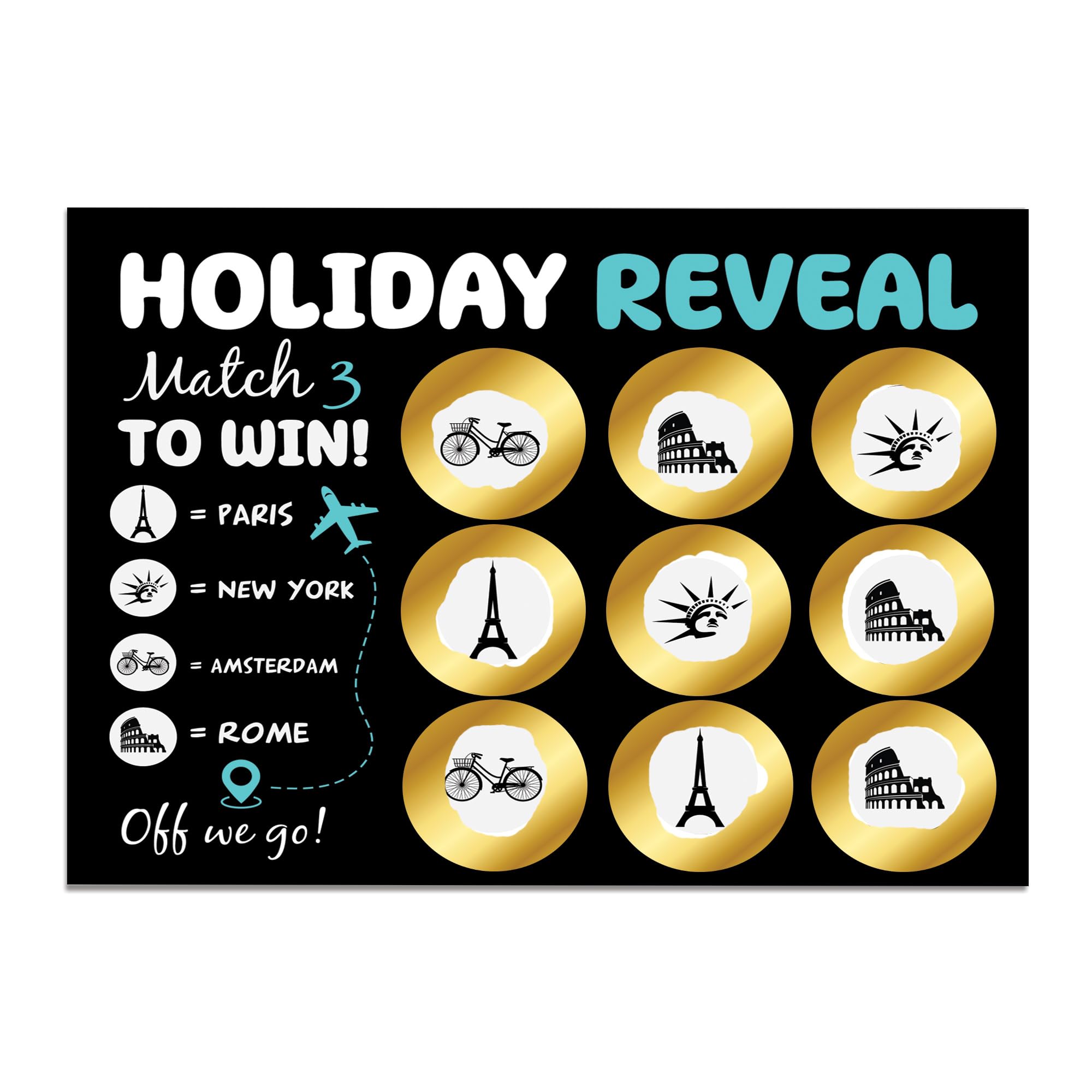 RED OCEAN Surprise Reveal Card - Holiday Reveal, Trip To Rome, Scratch And See, Boyfriend & Girlfriend Gift