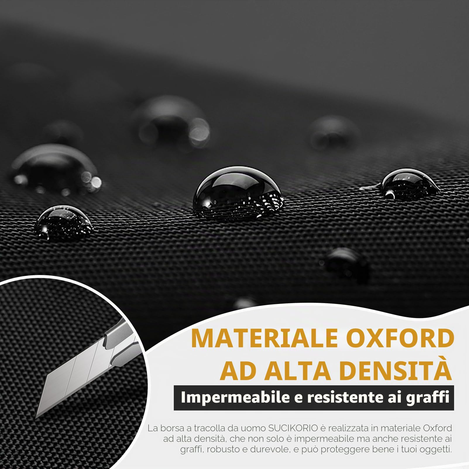 Borsello Uomo Tracolla Piccolo Con Toppa Adesiva, Impermeabile Oxford Borsa Tracolla Borselli Uomo Elegante Marsupio Tracolla Uomo Borsetta Tracolla Uomo Piccola Per Lavoro, Viaggi, Shopping