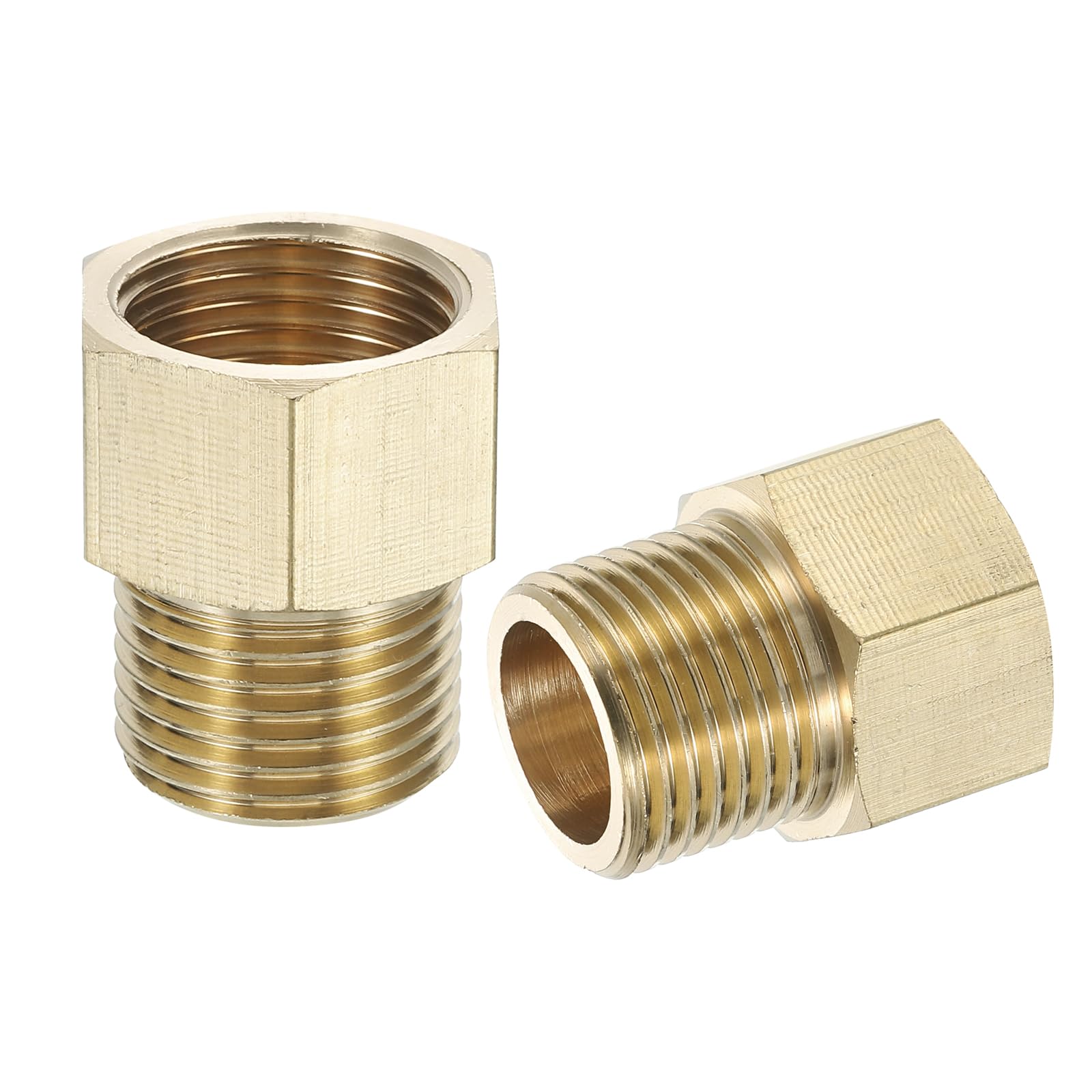 Adaptador reductor de latón G1/2 macho x G1/2 hembra para tuberías de agua y gas