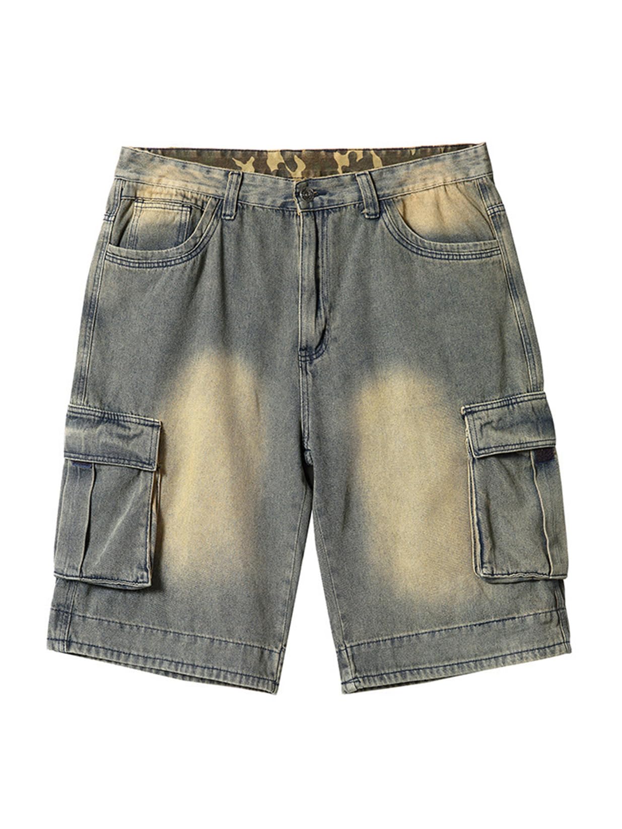 日本製 68&BROTHERS W32 ダブルニー バギーデニムショートパンツ 日本製 68&BROTHERS W32 ダブルニー バギーデニムショートパンツ