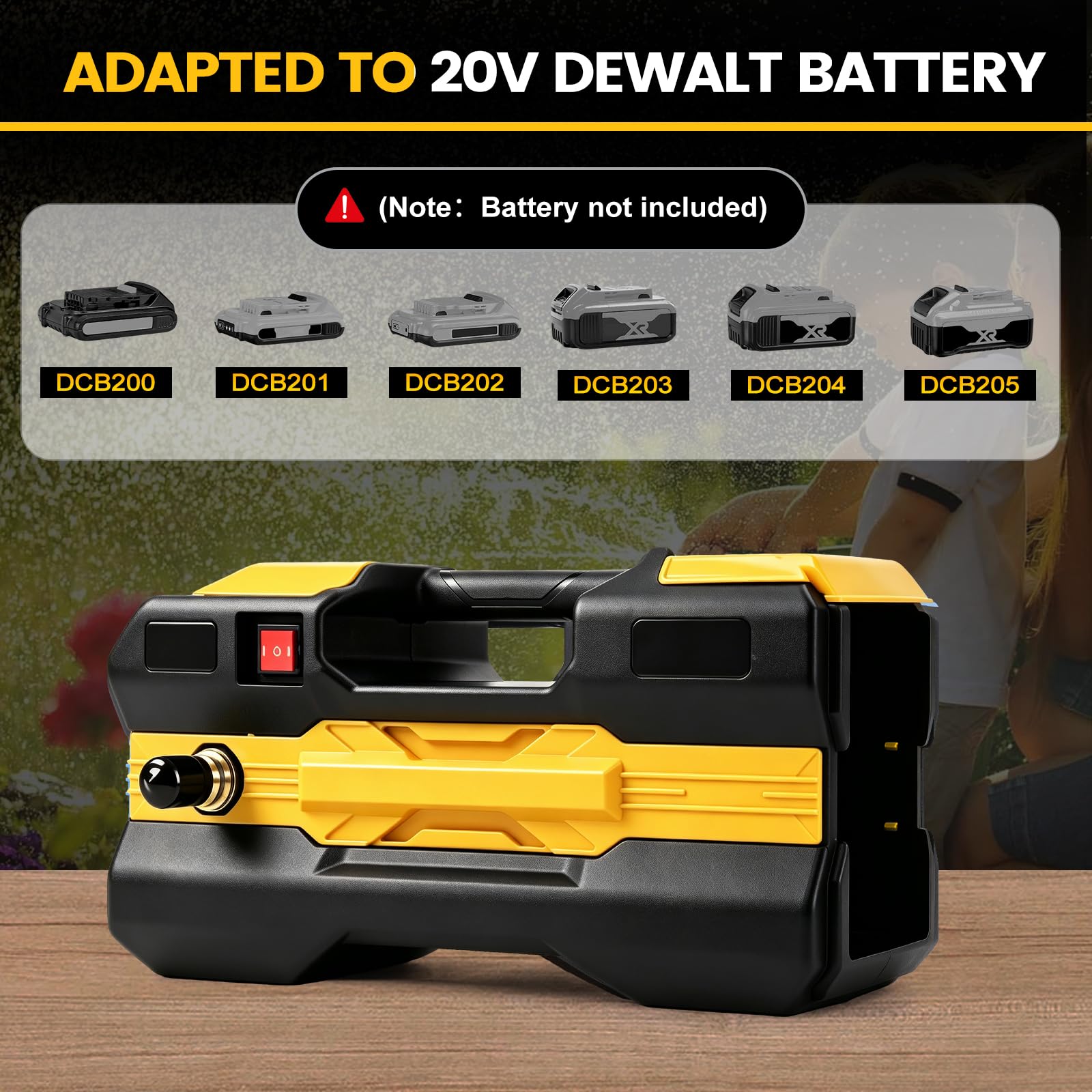 Pompe à eau, compatible avec Makita 18 V batterie | pompe auto-aspirante portable sans fil pour piscine de jardin, bassins, aquariums (outil uniquement, pas de batterie)