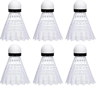 Badminton Birdies Nylon Feather Badminton Shuttlecocks High Speed Training Badminton Balls with Great Stability for Indoor Outdoor Practice 6 Pack