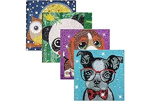 WOOPAOD Diamond Painting Kits for Kids - Animal 5D Diamond Art Gem Art by Number