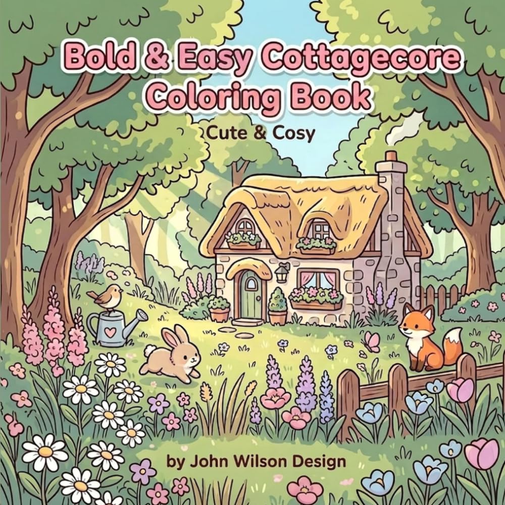 Bold & Easy Cottagecore Coloring Book: Cute & Cosy