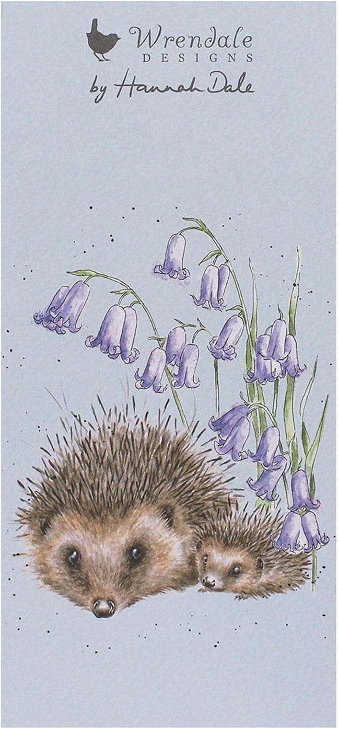Wrendale Designs Hedgehog Shopping Pad - Love and Hedgehugs (2019, Magnetic Shopping Pad, Notepad, 210mm x 99mm)