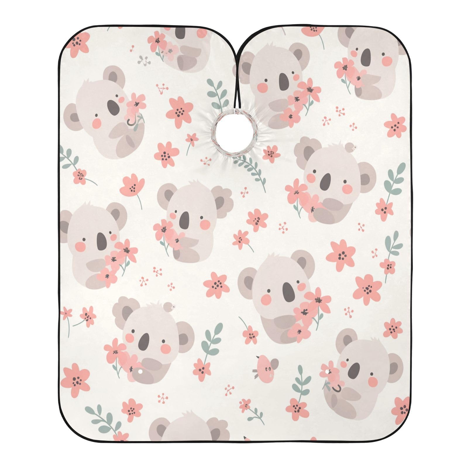 Kigai Cute Koala Hair Cutting Cape for Men & Women Waterproof Barber Cape Professional Hairdressing Salon Styling Apron with Adjustable Closure Snap