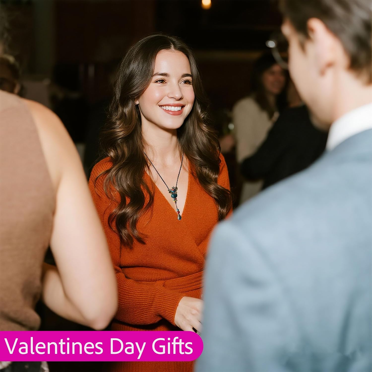 Long Bohemian Beaded Necklace Costume Jewelry for Women, Women's Y Necklaces Antique Multicolor Statement Valentines Day Gifts - Image 5