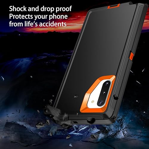 Miniatura 30 de Funda para Galaxy Note 10 Plus, a prueba de golpes, a prueba de caídas, a prueba de polvo, protección de cuerpo completo de 3 capas, funda rígida