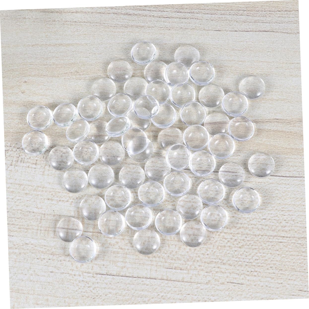 50pcs Glass for Jewelry Crafting Round Flat Back Gemstone Patches for Designs Decorations and Accessories
