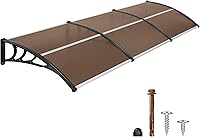 Vista 18 de MCombo - Toldo de policarbonato para ventana de exterior de 78.2 pulgadas, lámina hueca, toldo para puerta de patio