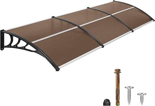 Miniatura 1 de MCombo - Toldo de policarbonato para ventana de exterior de 116 pulgadas, 78 pulgadas, 39 pulgadas