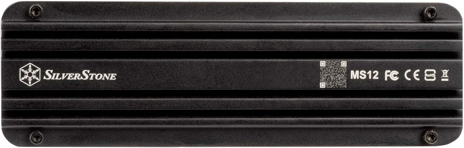 Up To 40% OFF Silverstone MS12, 20Gbps SuperSpeed+ USB 3.2 Gen 2x2 Type-C to NVMe M.2 SSD Enclosure, Aluminum, Black, SST-MS12 Exclusive Silverstone MS12, 20Gbps SuperSpeed+ USB 3.2 Gen 2x2 Type-C to NVMe M.2 SSD Enclosure, Aluminum, Black, SST-MS12