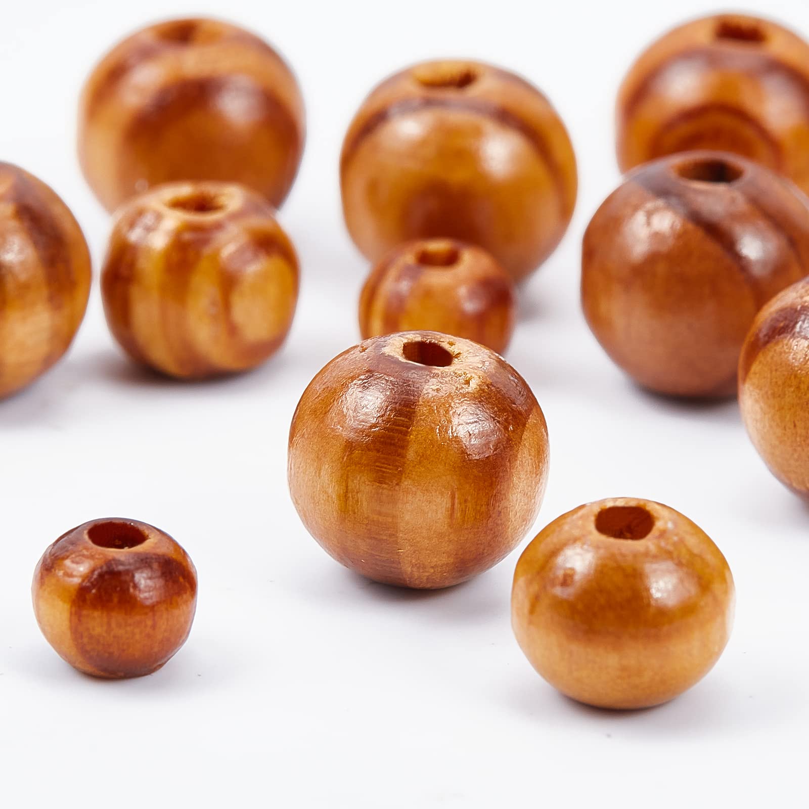 120 Perline Di Legno Naturali OLYCRAFT - 6mm, Foro 2mm, Colore Sabbia, Per Bigiotteria Fai Da Te - Foto 2