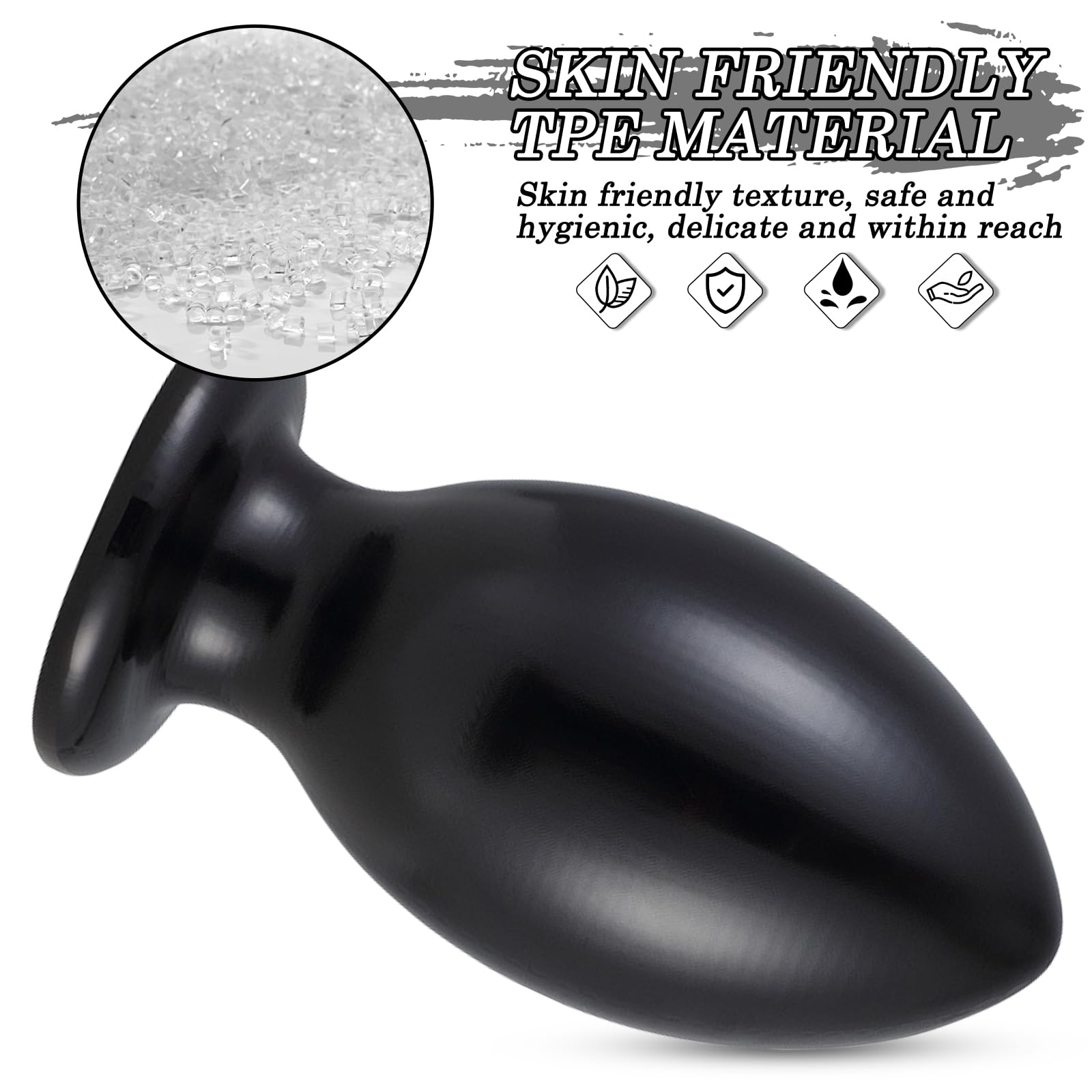 BDSMLOVE Plug Anale Sex toys con Forte ventosa, Plug Anale-dilatatore Donna Sex Toy Butt Plug, Butt Plug Anali Silicone Giocattoli, Donna Uomo Dildo Anale Plug Sexytoysys (XXXL)