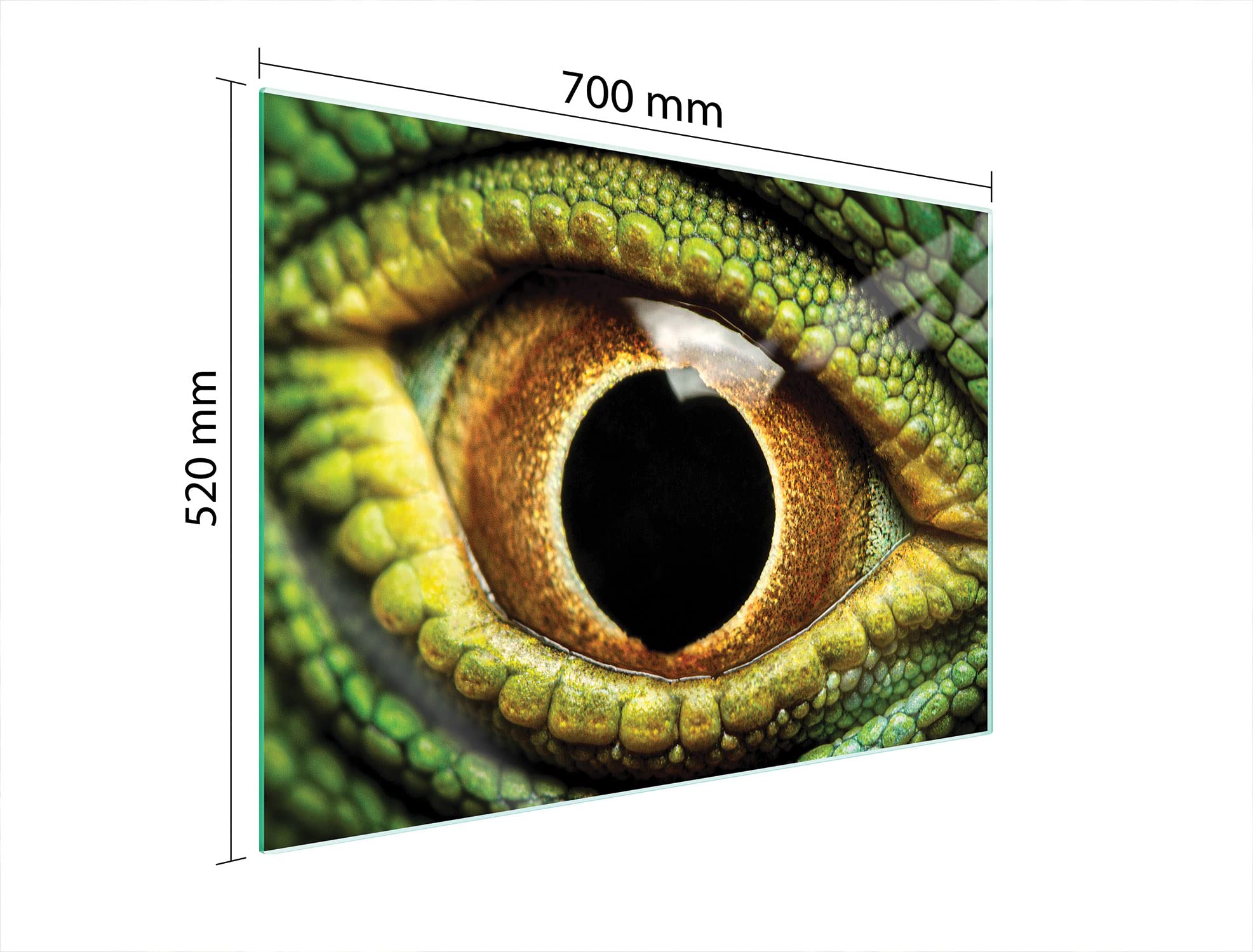 Placa protectora de vitrocerámica 70 x 52 cm 1 pieza cocina eléctrica universal para inducción protección contra salpicaduras tabla de cortar de vidrio templado como decoración, OJO