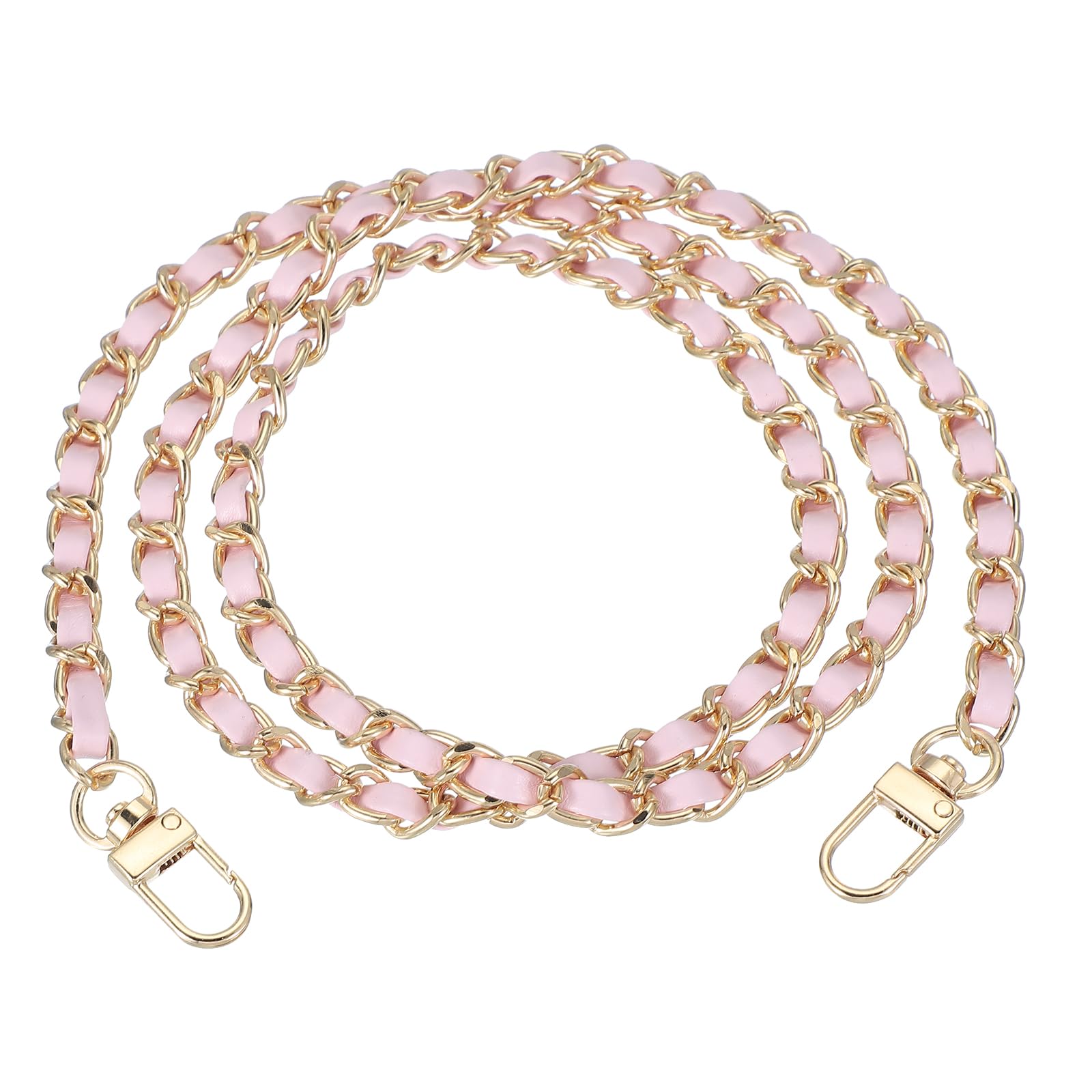 MECCANIXITY Purse Chain Strap, 39 Inch PU Leather Purse Handle Strap Replacement DIY Chain Strap with Zinc Alloy Buckle for Crossbody Bag Shoulder Bag