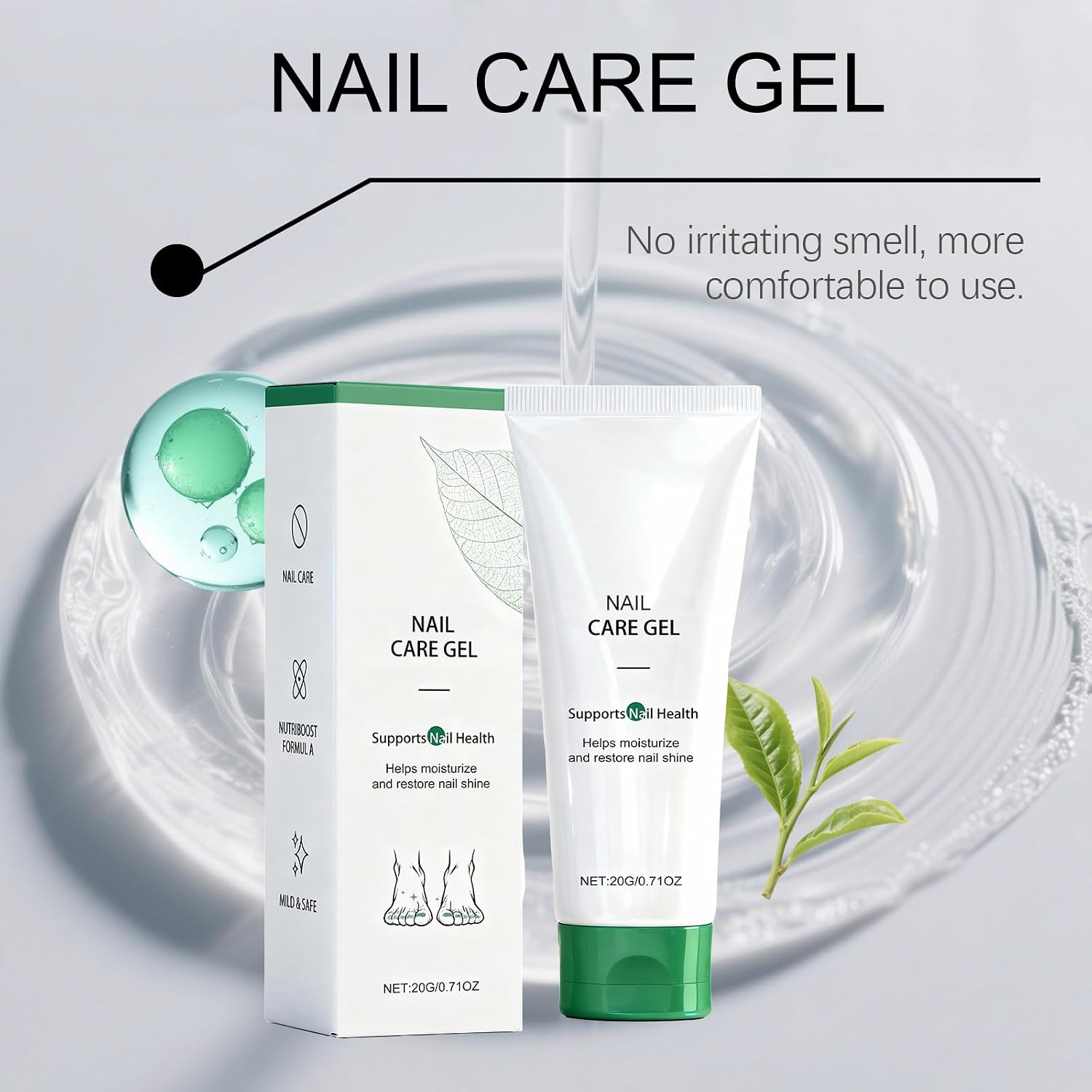 Natural Nail Repair Care Gel | Nail Growth Repair Serum, Foot Care Cream, Moisturizing
