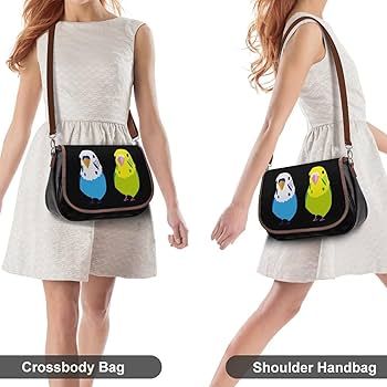 Amazon.co.jp: ショルダーバッグ セキセイインコ 二匹 鳥柄 ワン
