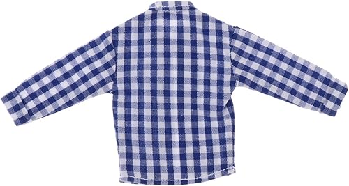 Miniatura 2 de Figura a escala 112, ropa de muñeca, camisa, accesorios de decoración para figuras de acción masculinas de 6 pulgadas, azul y blanco