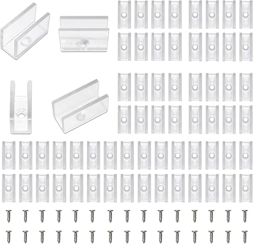 Miniatura 7 de MMEEVT Soportes de montaje de cuerda de neón, 100 piezas de luces de neón para instalar clips de fijación, accesorios para tira de iluminación LED
